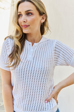 Load image into Gallery viewer, Petal Dew 143 Full Size Quarter Button Sheer Top in White
