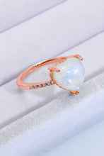 Load image into Gallery viewer, Heart-Shaped Natural Moonstone Ring
