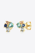 Load image into Gallery viewer, Multicolored Zircon 925 Sterling Silver Stud Earrings
