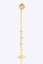 Load image into Gallery viewer, Inlaid Zircon 925 Sterling Silver Single Chain Earring

