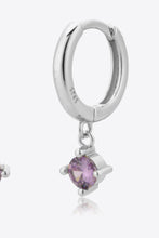 Load image into Gallery viewer, Inlaid Zircon Huggie Drop Earrings
