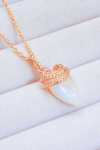 Load image into Gallery viewer, 18K Gold-Plated Moonstone Pendant Necklace
