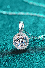 Load image into Gallery viewer, Chance to Charm 1 Carat Moissanite Round Pendant Chain Necklace
