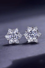 Load image into Gallery viewer, 2 Carat Moissanite Floral Stud Earrings
