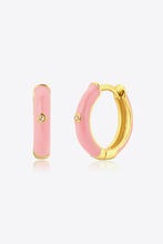 Load image into Gallery viewer, Contrast 925 Sterling Silver Huggie Earrings
