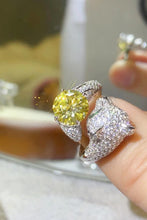 Load image into Gallery viewer, 2 Carat Yellow Moissanite Animal Bypass Ring
