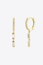 Load image into Gallery viewer, Zircon 925 Sterling Silver Drop Huggie Earrings
