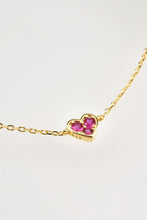 Load image into Gallery viewer, Inlaid Zircon Heart Necklace
