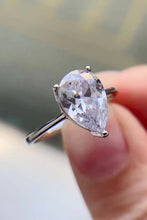 Load image into Gallery viewer, Classic Teardrop 2 Carat Moissanite Ring
