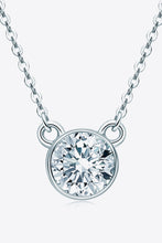 Load image into Gallery viewer, 925 Sterling Silver 1 Carat Moissanite Round Pendant Necklace
