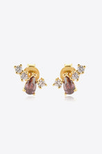 Load image into Gallery viewer, Zircon 925 Sterling Silver Stud Earrings
