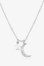 Load image into Gallery viewer, Zircon Star and Moon Pendant Necklace
