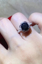 Load image into Gallery viewer, 2 Carat Black Moissanite Floral Ring
