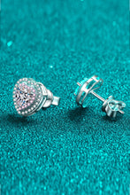 Load image into Gallery viewer, Moissanite Heart-Shaped Stud Earrings
