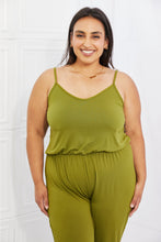 Load image into Gallery viewer, Capella Comfy Casual Full Size Solid Elastic Waistband Jumpsuit in Chartreuse

