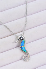 Load image into Gallery viewer, Opal Seahorse 925 Sterling Silver Necklace
