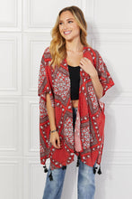 Load image into Gallery viewer, Justin Taylor Paisley Design Kimono in Red
