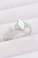 Load image into Gallery viewer, Opal and Zircon Platinum-Plated Ring
