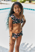 Load image into Gallery viewer, Marina West Swim Clear Waters Two-Piece Swim Set in Black Roses
