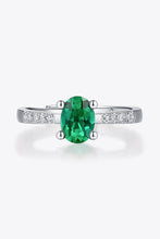 Load image into Gallery viewer, 1 Carat Lab-Grown Emerald Side Stone Ring
