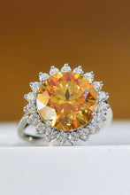 Load image into Gallery viewer, 925 Sterling Silver 2 Carat Moissanite Sunflower Ring
