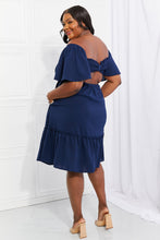 Load image into Gallery viewer, Davi &amp; Dani Full Size Let&#39;s Laugh Smocked Bow-Look Back Dress
