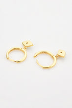 Load image into Gallery viewer, Zircon 925 Sterling Silver Rhombus Drop Earrings
