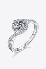 Load image into Gallery viewer, 1 Carat Moissanite 925 Sterling Silver Crisscross Ring
