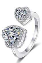 Load image into Gallery viewer, Heart-Shape Moissanite Open Ring
