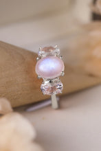 Load image into Gallery viewer, High Quality Natural Moonstone 925 Sterling Silver Three Stone Ring
