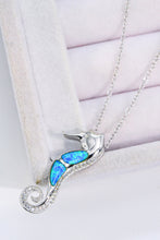 Load image into Gallery viewer, Opal Seahorse 925 Sterling Silver Necklace
