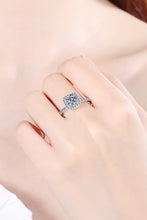 Load image into Gallery viewer, 2 Carat Moissanite Square Halo Ring
