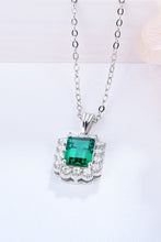 Load image into Gallery viewer, 1.5 Carat Lab-Grown Emerald Pendant 925 Sterling Silver Necklace
