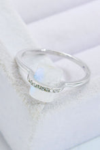 Load image into Gallery viewer, Natural Moonstone Platinum-Plated Ring
