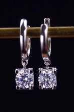 Load image into Gallery viewer, Feel The Surprise 1 Carat Moissanite Platinum-Plated Drop Earrings

