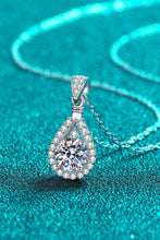 Load image into Gallery viewer, 1 Carat Moissanite Teardrop Pendant Chain Necklace
