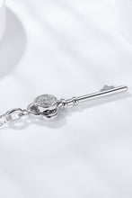 Load image into Gallery viewer, 925 Sterling Silver 1 Carat Moissanite Key Pendant Necklace
