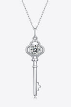 Load image into Gallery viewer, 925 Sterling Silver 1 Carat Moissanite Key Pendant Necklace
