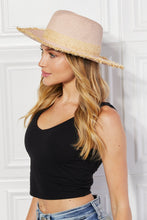 Load image into Gallery viewer, Justin Taylor Poolside Baby Straw Fedora Hat in Pale Blush
