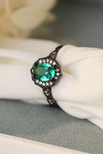 Load image into Gallery viewer, 925 Sterling Silver Paraiba Tourmaline 4-Prong Ring
