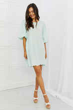 Load image into Gallery viewer, Culture Code She&#39;s The One Full Size Puff Sleeve Mini Dress
