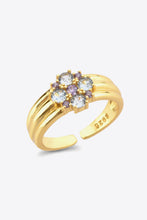 Load image into Gallery viewer, Zircon 925 Sterling Silver Open Ring
