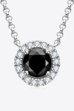 Load image into Gallery viewer, Two-Tone 1 Carat Moissanite Round Pendant Necklace
