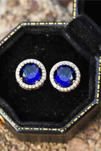 Load image into Gallery viewer, Contrast 2 Carat Moissanite Platinum-Plated Stud Earrings
