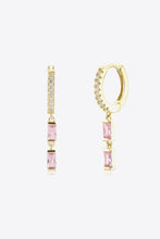 Load image into Gallery viewer, Zircon 925 Sterling Silver Drop Huggie Earrings
