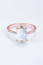 Load image into Gallery viewer, 925 Sterling Silver Square Moonstone Ring
