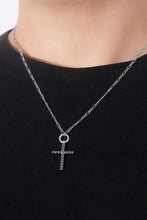 Load image into Gallery viewer, Moissanite Cross Pendant Platinum-Plated Necklace
