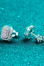 Load image into Gallery viewer, 1 Carat Moissanite and Zircon Contrast Geometric Stud Earrings
