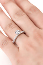 Load image into Gallery viewer, Moissanite Platinum-Plated Side Stone Ring
