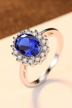 Load image into Gallery viewer, Synthetic Sapphire 925 Sterling Silver Ring
